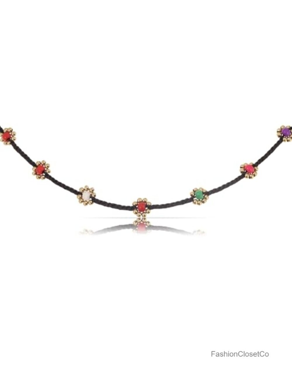 Handmade Beaded Choker Necklace Adjustable Waterproof Boho Surfer Style